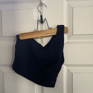 lululemon athletica Black Asymmetric 1 shoulder sports bra